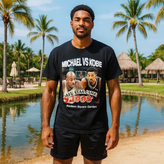 Discover VTG Madison Square Garden Jordan/Kobe 1998 All Star Black Short Sleeve