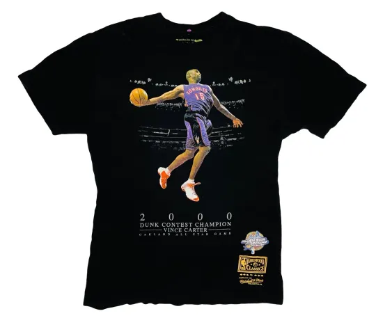 Discover Mitchell & Ness Vince Carter Raptors Retro 2000 Slam Dunk Contest Shirt; M