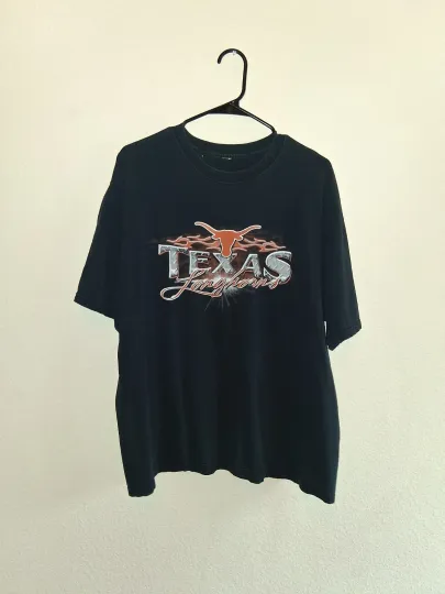 Discover Vintage Texas Lonhorns Y2K Black T-Shirt Size L