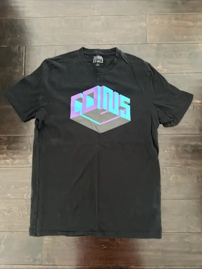 Discover Mens Converse All-Stars Cons Logo Black T-shirt Medium