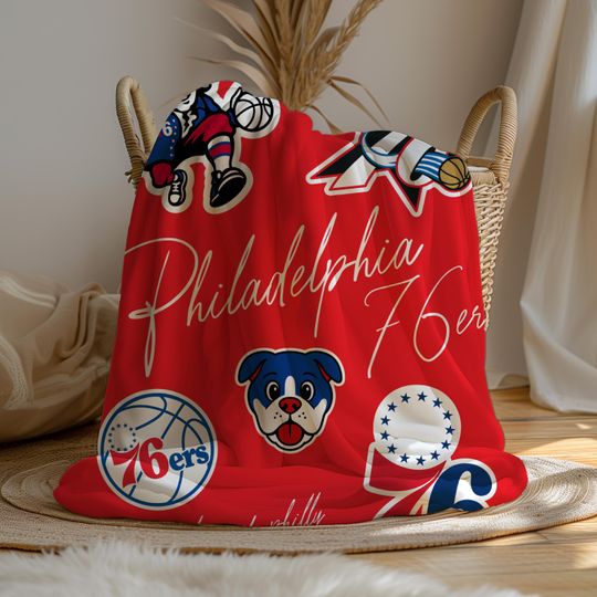 Discover Philly 76ers Sports Blanket, Philadelphia NBA Throw