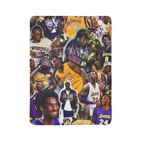 Kobe Bryant Fleece Sherpa Blanket | Lakers Fan Gift