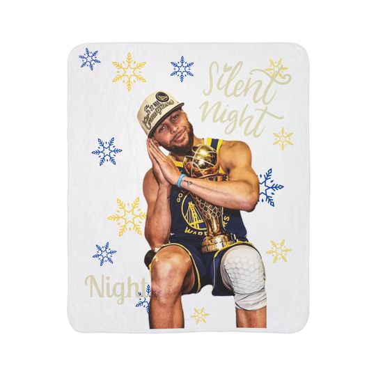 Discover Steph Curry Night Night Celebration Fleece Sherpa Blanket | Basketball Champion Cozy Throw