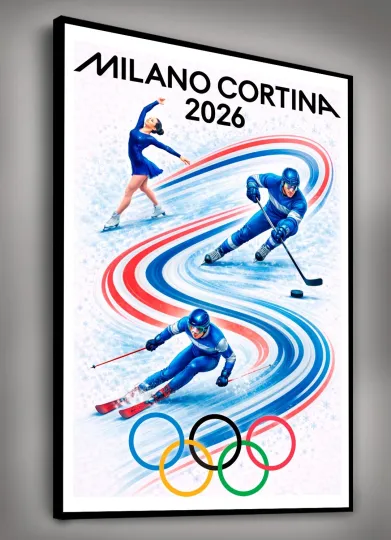 Discover 2026 Winter Games Poster Print • Grace • Canvas Wall Art Décor