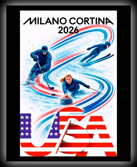 Discover 2026 Winter Games Poster Print • Tactics USA • Metal Wall Art