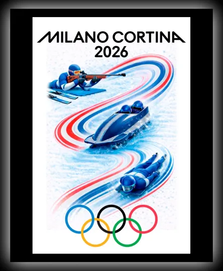 Discover 2026 Winter Games Poster Print • Precision • Metal Wall Art
