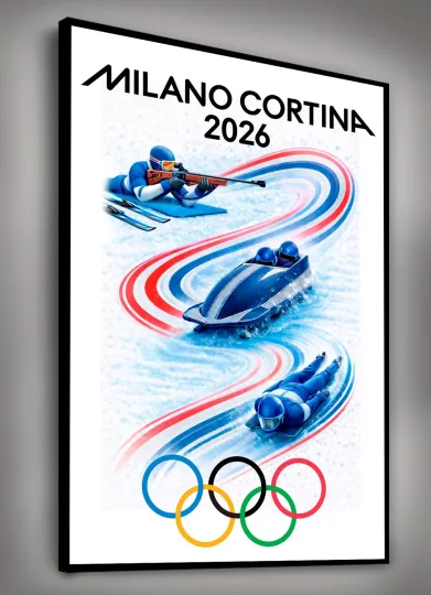 Discover 2026 Winter Games Poster Print • Precision • Canvas Wall Art Décor