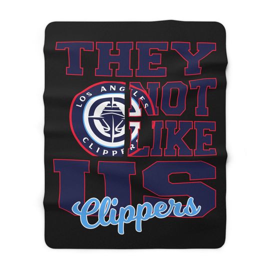 Los Angeles LA Basketball They Not Like Us 60x80 Warm Sherpa Fleece Blanket, Cozy Sports Fleece Throw, Game Day Decor, Fan Gift, Soft Cover