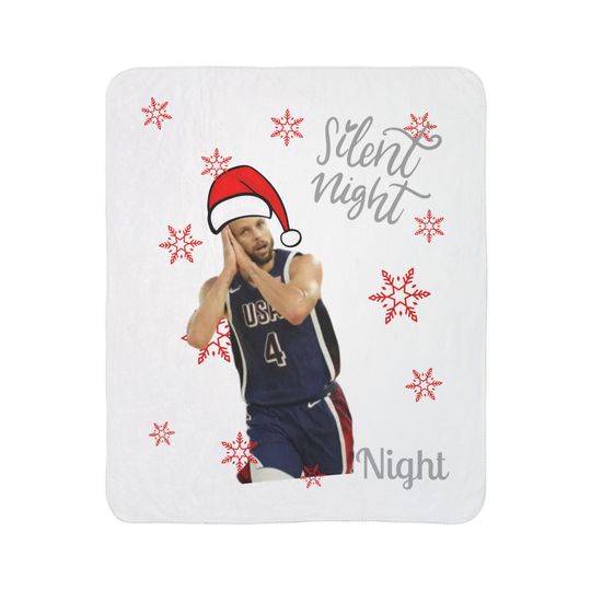 Discover Steph Curry Night Night Celebration Fleece Sherpa Blanket | Basketball Champion Cozy Throw