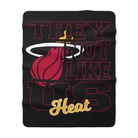 Miami Basketball They Not Like Us 60x80 Warm Sherpa Fleece Blanket, Cozy Sports Fleece Throw, Game Day Decor, Fan Gift, Soft Sherpa Cover