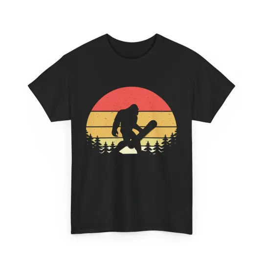 Discover Snowboarding Bigfoot Silhouette Shirt, Snowboarding Lovers Snowboarder T-shirt