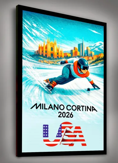 Discover 2026 Winter Games- SHORT TRACK - Matte Paper Poster