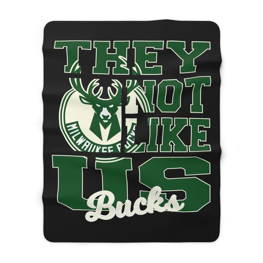 Milwaukee Basketball They Not Like Us 60x80 Warm Sherpa Fleece Blanket, Cozy Sports Fleece Throw, Game Day Decor Fan Gift, Soft Sherpa Cover