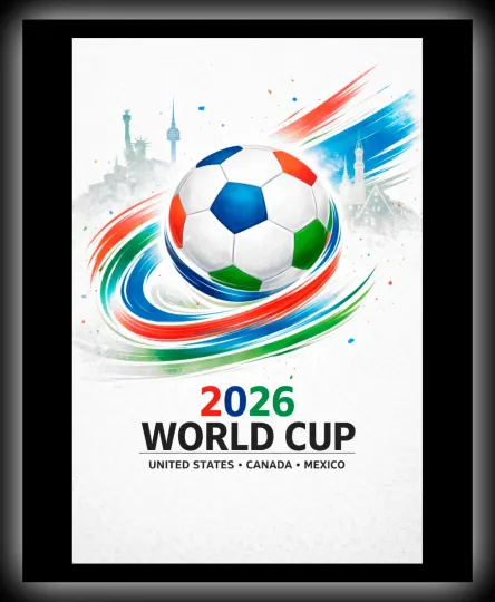 World Cup 2026 Soccer Art Poster Print – BALL – Matte Paper Poster