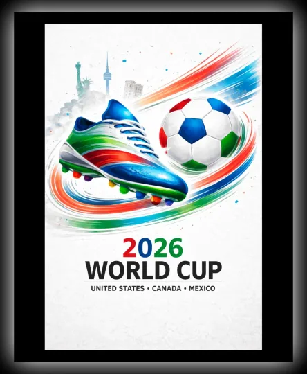 Discover World Cup 2026 Soccer Art Poster Print – GOAL – Matte Paper Poster