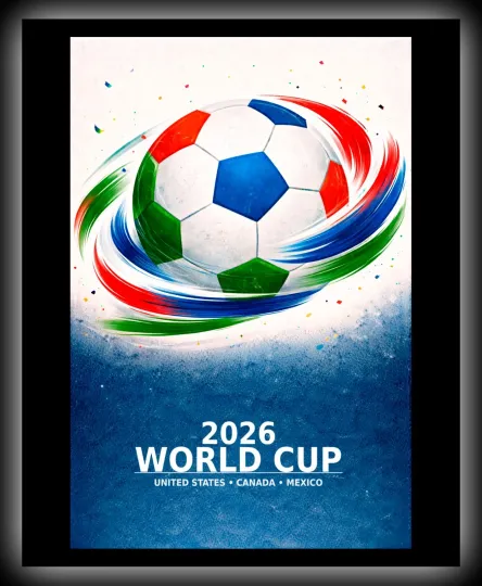 World Cup 2026 Soccer Art Poster Print – ENERGY – Matte Paper Poster