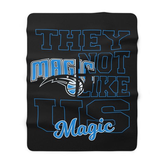 Orlando Basketball They Not Like Us 60x80 Warm Sherpa Fleece Blanket, Cozy Sports Fleece Throw Game Day Decor, Fan Gift, Soft Sherpa Cover