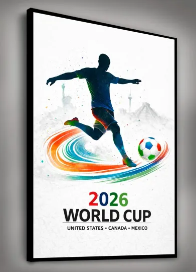 Discover World Cup 2026 Soccer Art Poster Print – KICKOFF – Matte Paper Poster