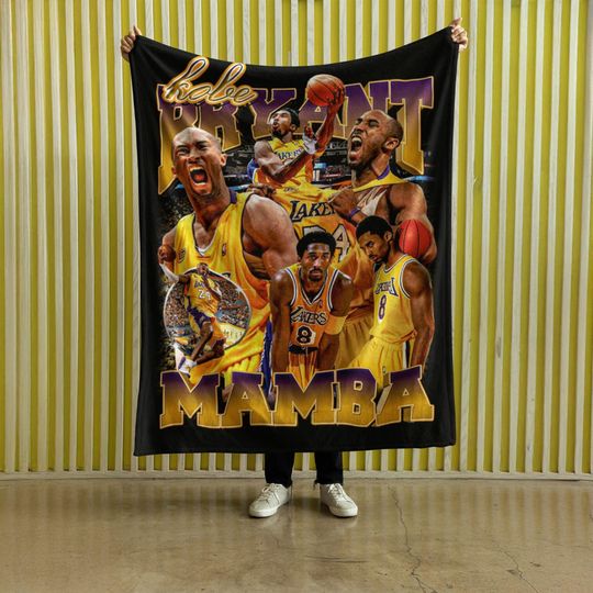 Kobe Bryant Blanket Basketball Velveteen Plush Blanket Gamer Cover, Gift for Him, Gift For kids, Custom Blanket, Perfect Gift, Birthday gift