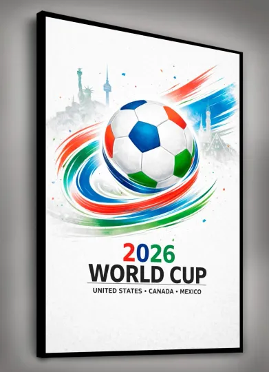 Discover World Cup 2026 Soccer Art Poster Print – BALL – Matte Paper Poster