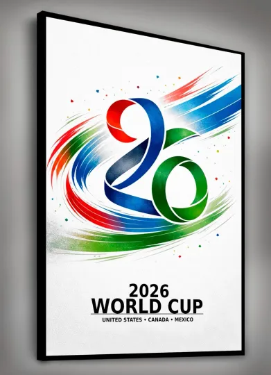 Discover World Cup 2026 Soccer Art Poster Print – MOTION – Matte Paper Poster