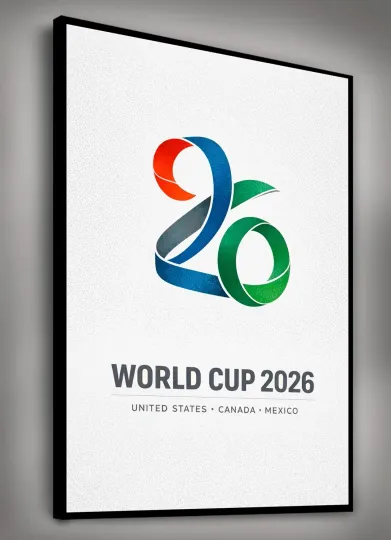 Discover World Cup 2026 Soccer Art Poster Print – EMBLEM – Matte Paper Poster