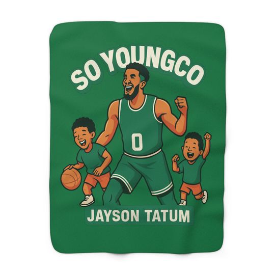 Discover Jayson Tatum & Son Sherpa Fleece Blanket | Basketball Throw