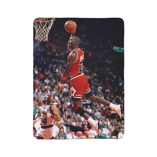 Michael Jordan Fleece Sherpa Blanket | Chicago Bulls Fan Gift