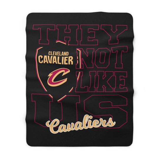 Cleveland Basketball They Not Like Us 60x80 Warm Sherpa Fleece Blanket, Cozy Sports Fleece Throw, Game Day Decor, Fan Gift, Soft Cover