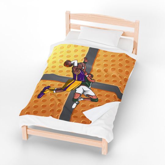 Discover Basketball Dunk Illustration Plush Blanket | Sports Lover Gift