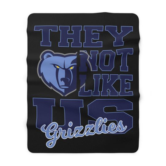 Memphis Basketball They Not Like Us 60x80 Warm Sherpa Fleece Blanket, Cozy Sports Fleece Throw, Game Day Decor, Fan Gift, Soft Sherpa Cover