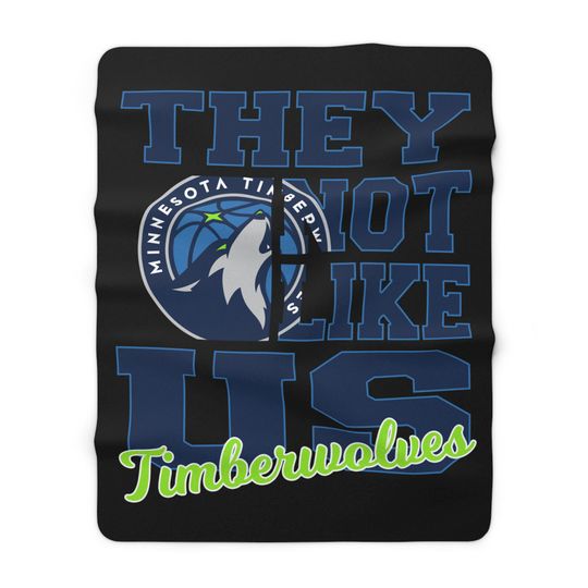 Minnesota Basketball They Not Like Us 60x80 Warm Sherpa Fleece Blanket, Cozy Sports Fleece Throw Game Day Decor, Fan Gift, Soft Sherpa Cover