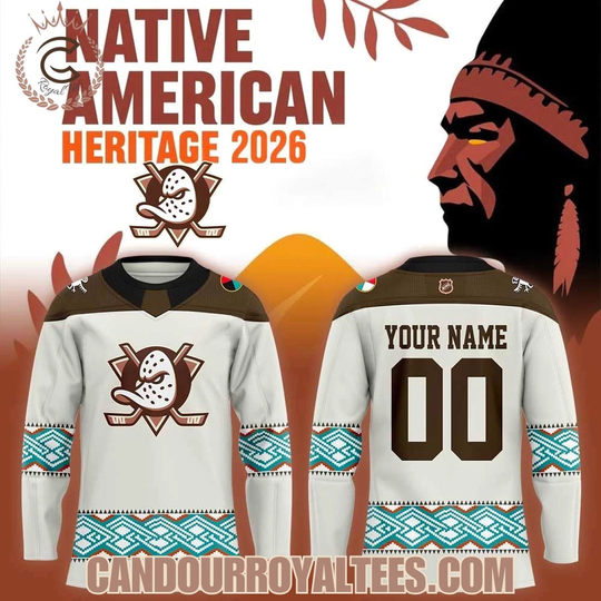 Discover Personalized Anaheim Native American Heritage Night 2026 Hockey Shirt