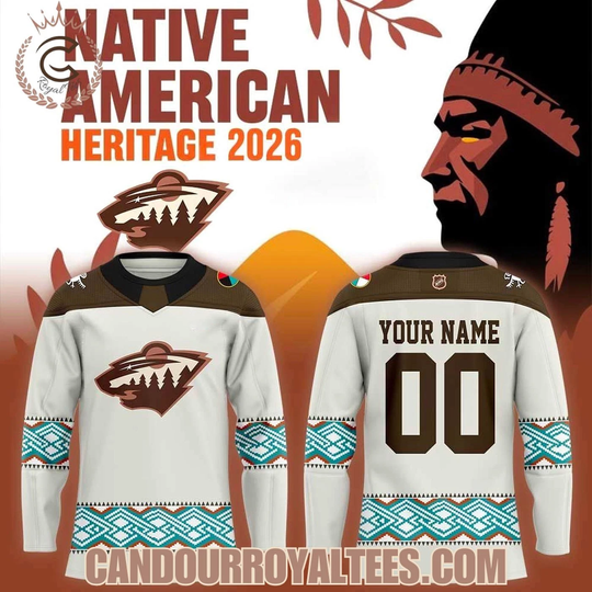 Discover Personalized Minnesota Native American Heritage Night 2026 Hockey Shirt
