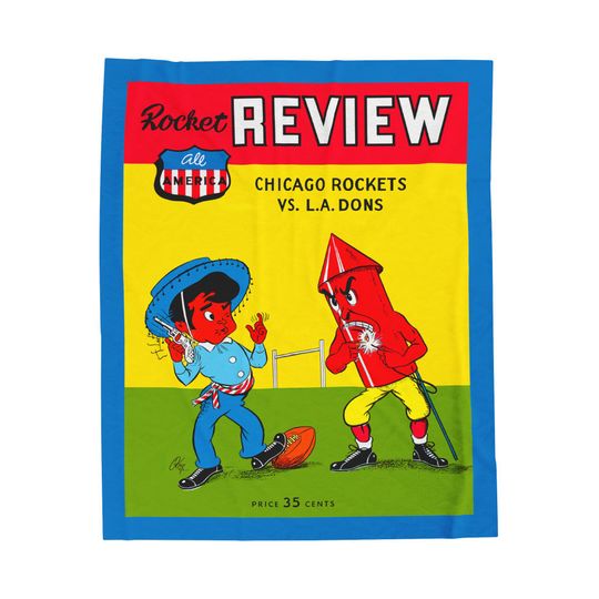Discover Blanket, 1948 Chicago Rockets Football LA Dons Vintage Sports Fan Decor, Throw, Bedding, Home Decor, Gift