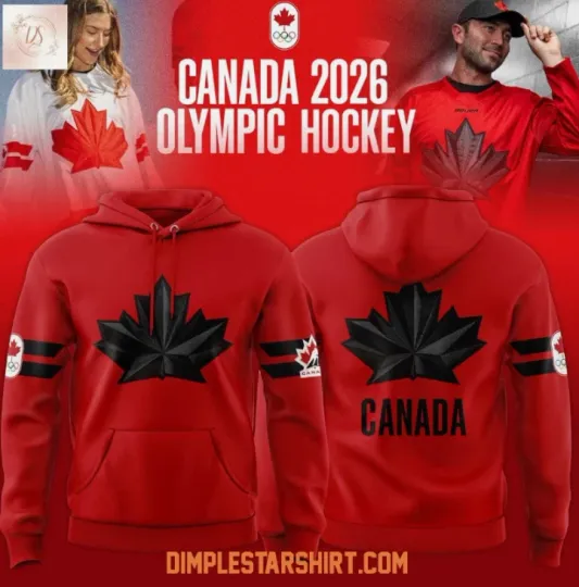 Discover Canada Olympic Hockey 2026 3D Aop Red Hoodie