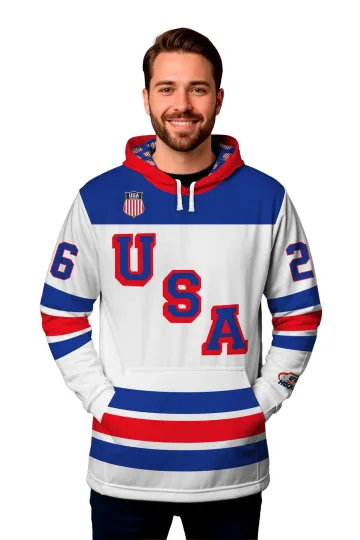 USA Hockey Shield 2026 Replica Jersey White Hoodie