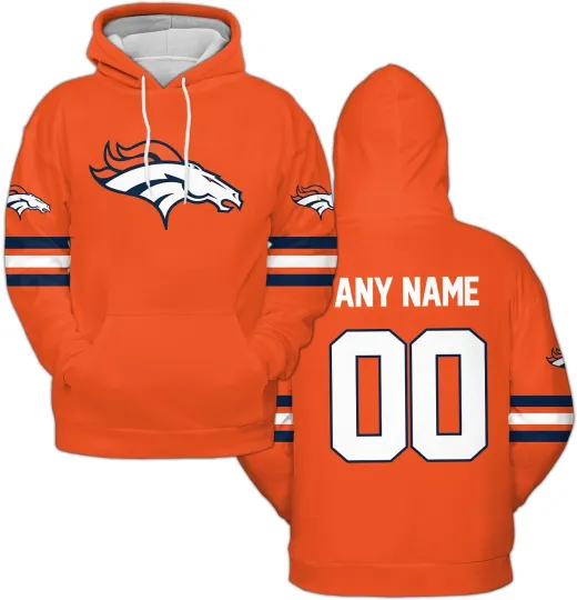 Personalized Denver Broncos Orange Hoodie 2026 Pullover