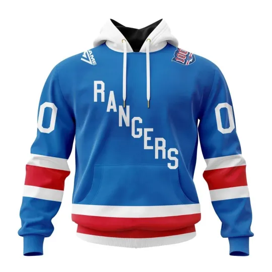 Personalized New York Rangers 100th Anniversary 2026 Blue Hoodie