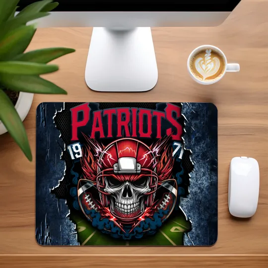 New England Patriots Skull Neoprene Mouse Pad