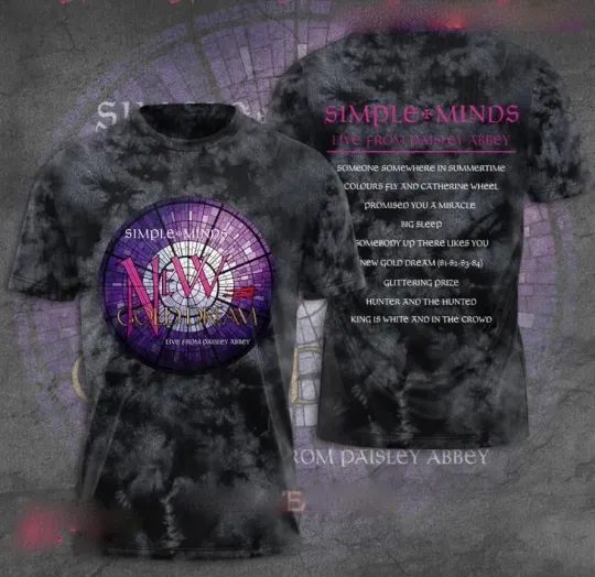 Simple Minds Paisley Abbey 3D T-Shirt Gift For Fans Unisex All Sizes