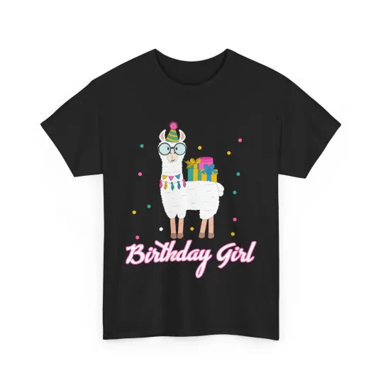 Discover Llama Birthday T-Shirt, Llama Animals Lovers Women Girls Cute Shirt