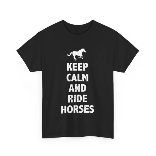 Discover Horseback Riding Shirt, Keep Calm and Ride Horses Rider Women Men T-shirt