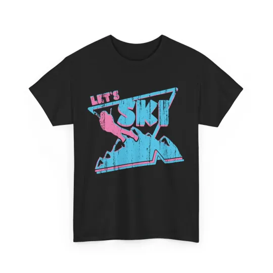 Discover Skier Shirt, Let's Ski Retro Apparel Skiing Lovers Winter Sports Fans Shirt