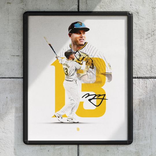 Discover Manny Machado "13" San Diego Padres Baseball Poster, Sports Wall Decor Print, 8x10/16x20, Rolled Posters
