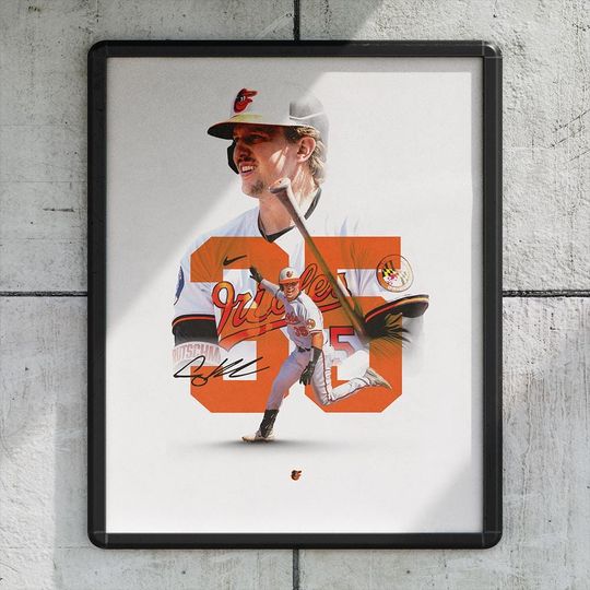 Adley Rutschman 35 Baltimore Orioles Baseball Poster/Wall Decor/Print