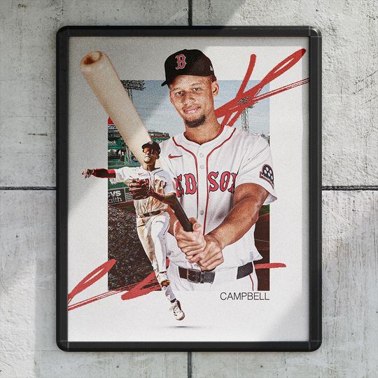 Kristian Campbell Boston Red Sox Baseball Poster/Wall Decor/Print