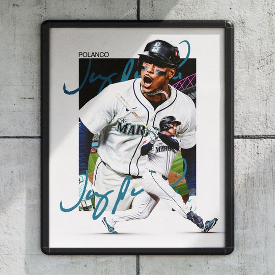 Discover Jorge Polanco Seattle Mariners Baseball Poster, Sports Wall Decor Print