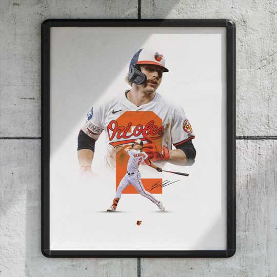 Gunnar Henderson 2 Baltimore Orioles Baseball Poster/Wall Decor/Print