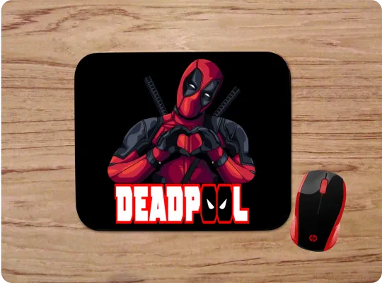 Discover Deadpool Loves You Heart Custom Mouse Pad